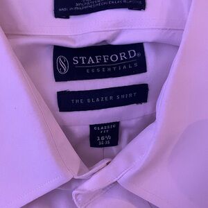 Stafford Essentials Men's Classic Fit Dress Shirt - White
